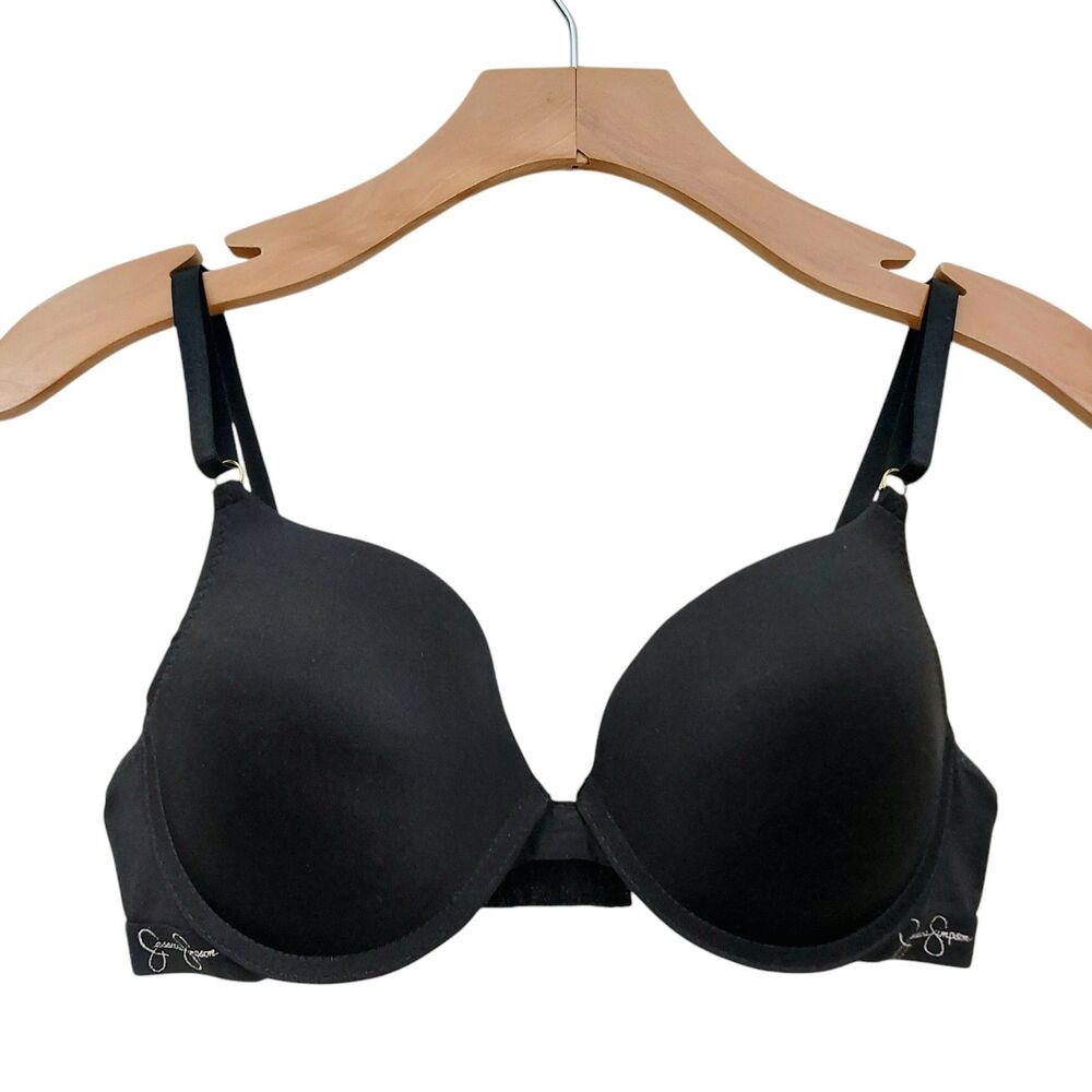 Jessica Simpson T-Shirt Bra Womens 34C Black Wired Classic Comfort Lingerie